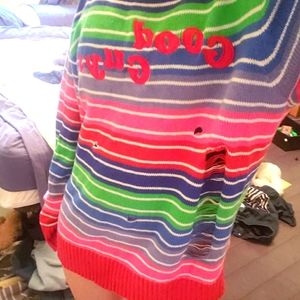 "Good Guys" Colorful Oversized Sweater